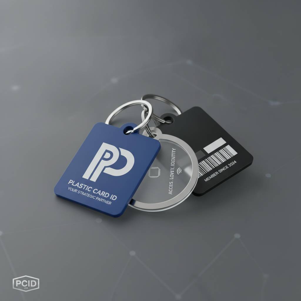 Plastic key chain cards